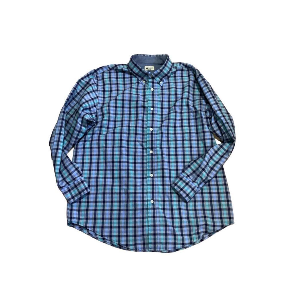 Haggard Mens Long Sleeve Button Down Plaid Shirt Size L